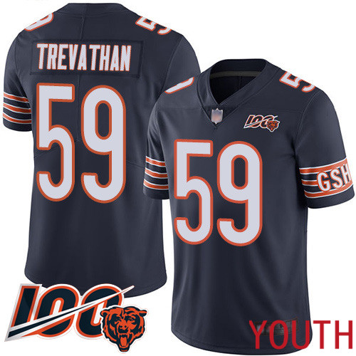 Chicago Bears Limited Navy Blue Youth Danny Trevathan Home Jersey NFL Football #59 100th Season->youth nfl jersey->Youth Jersey